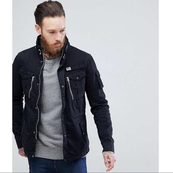 Schott NYC Other - Schott NYC • Navy Squad Retro Military Jacket XXL